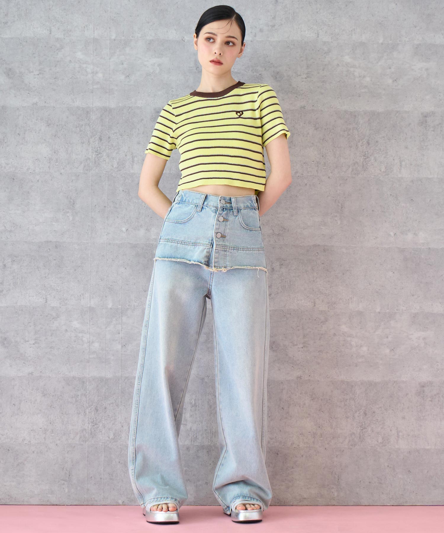 ライトブルー/163cm(Sサイズ着用)