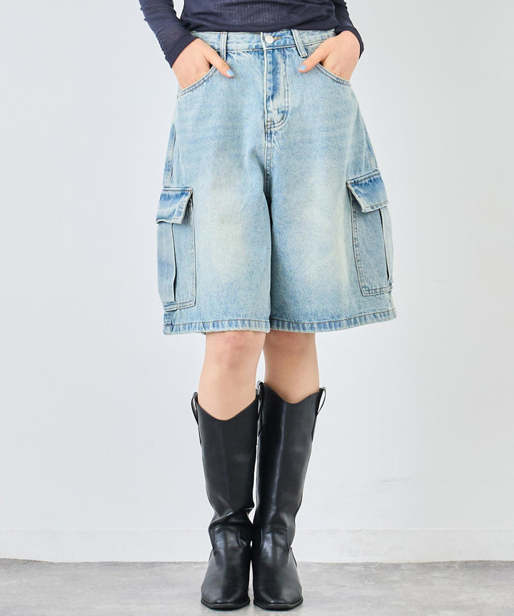 カーゴ ハーフ デニム パンツ 152-5784