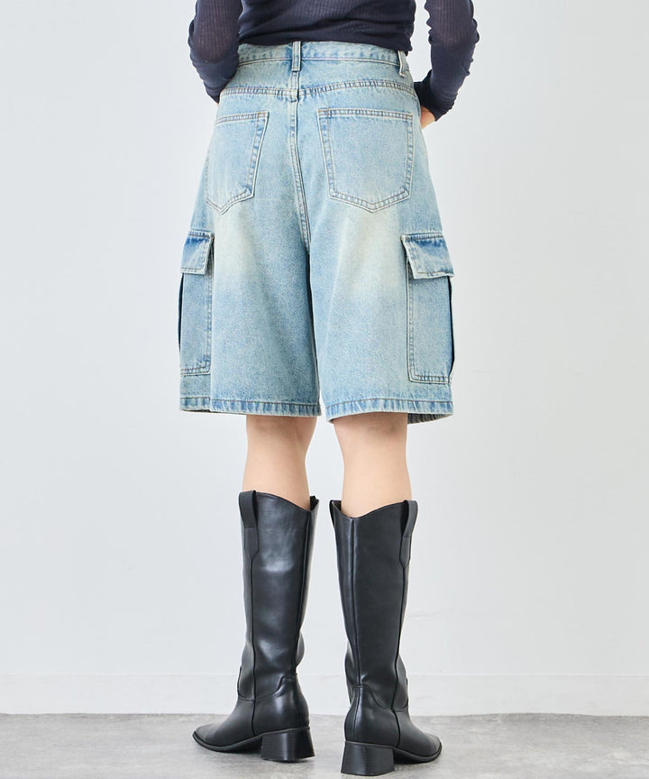 カーゴ ハーフ デニム パンツ 152-5784