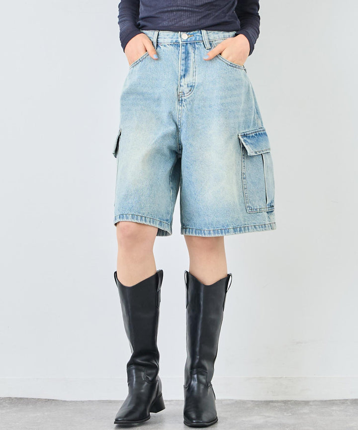 カーゴ ハーフ デニム パンツ 152-5784