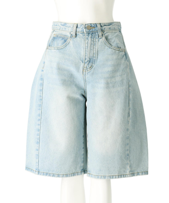 ウォッシュ 加工 ハーフ デニム パンツ 152-5785