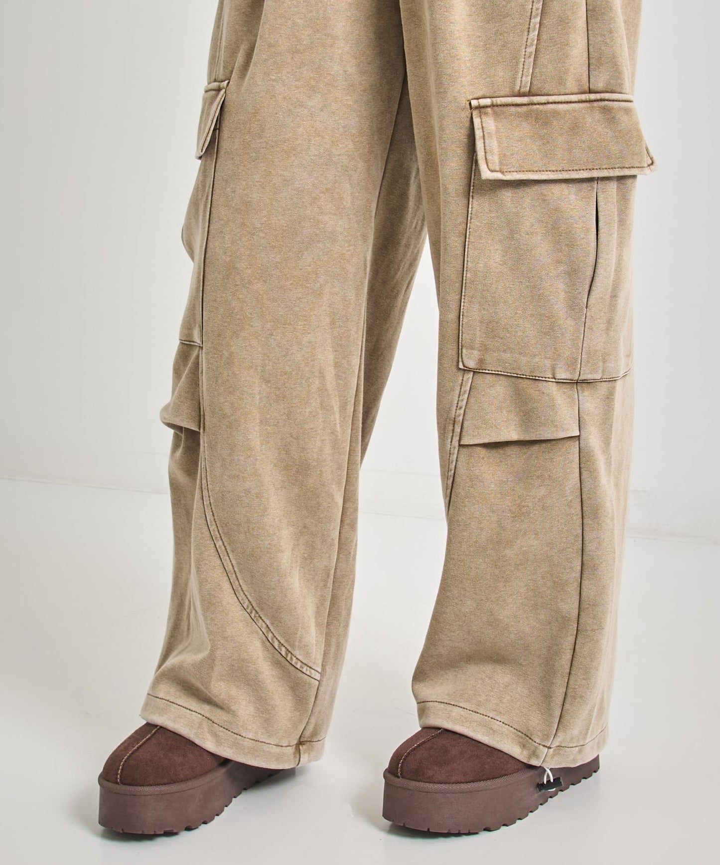 ウォッシュ加工 スウェット カーゴパンツ 152-5806