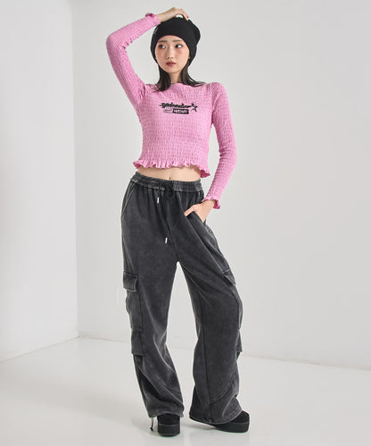 ウォッシュ加工 スウェット カーゴパンツ 152-5806