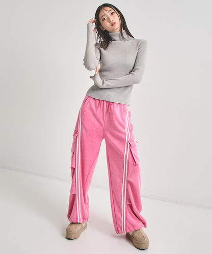 ウォッシュ加工 ライン スウェット カーゴパンツ 152-5807