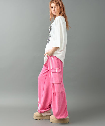 ウォッシュ加工 ライン スウェット カーゴパンツ 152-5807