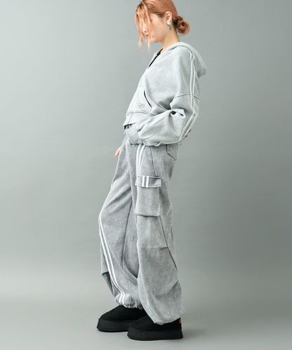 ウォッシュ加工 ライン スウェット カーゴパンツ 152-5807