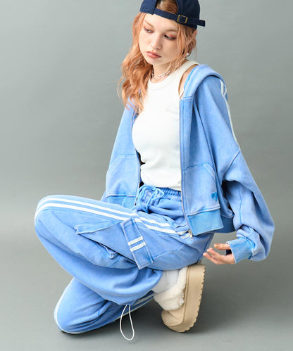 ウォッシュ加工 ライン スウェット カーゴパンツ 152-5807