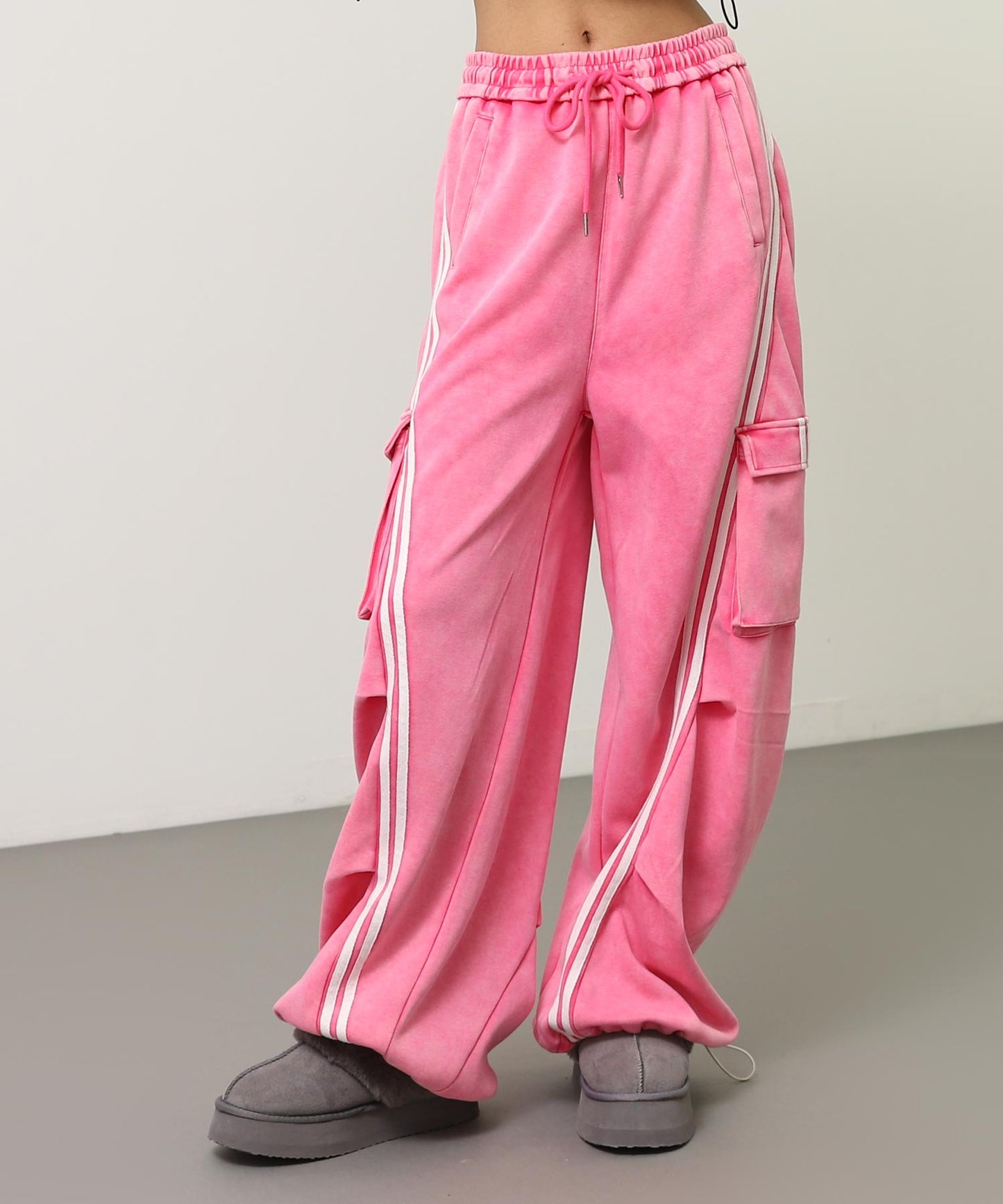 ウォッシュ加工 ライン スウェット カーゴパンツ 152-5807