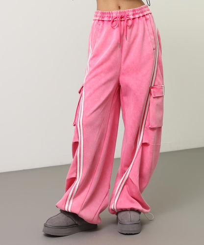 ウォッシュ加工 ライン スウェット カーゴパンツ 152-5807