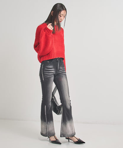 ストレッチ フレア デニム パンツ 152-5829