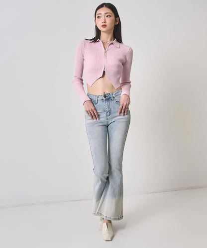 ストレッチ フレア デニム パンツ 152-5829