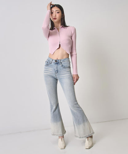 ストレッチ フレア デニム パンツ 152-5829