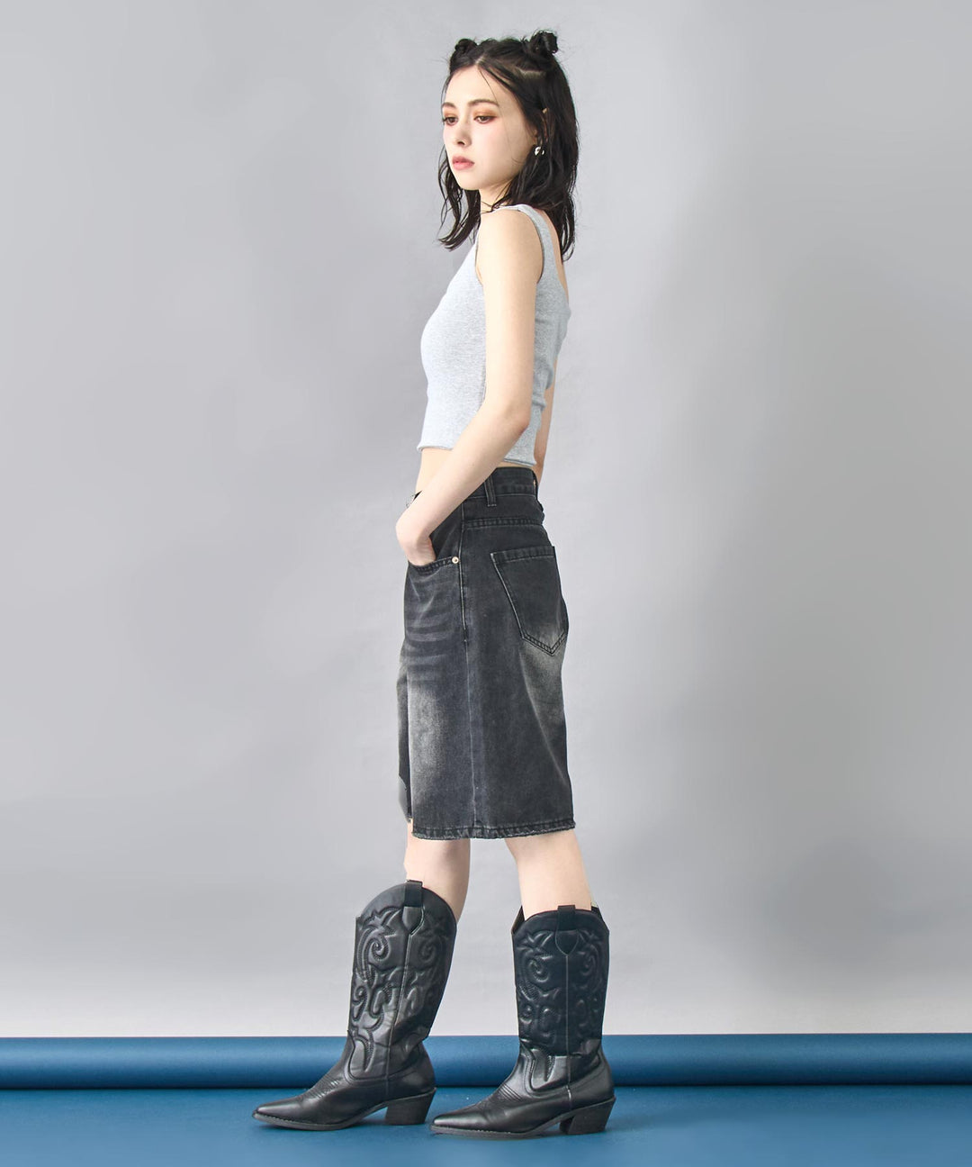 デニム ハーフパンツ 152-5834