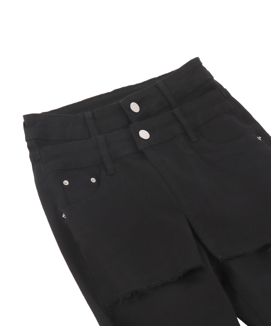 レイヤード風 デニム フレア パンツ 152-5835
