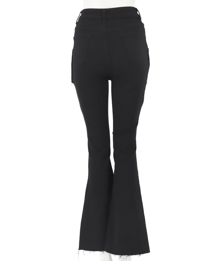 レイヤード風 デニム フレア パンツ 152-5835
