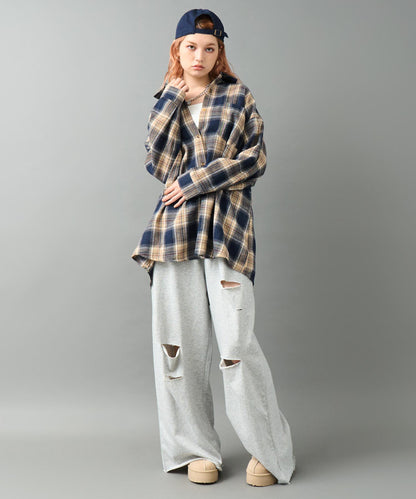 ダメージ スウェット ロング パンツ 152-5917