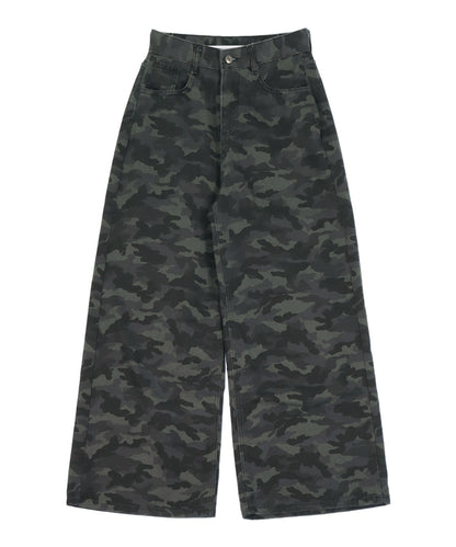 カモフラージュ ワイド レッグ デニム パンツ 152-5927