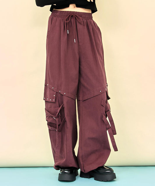スタッズデザイン カーゴ ボリュームパンツ 152-5997