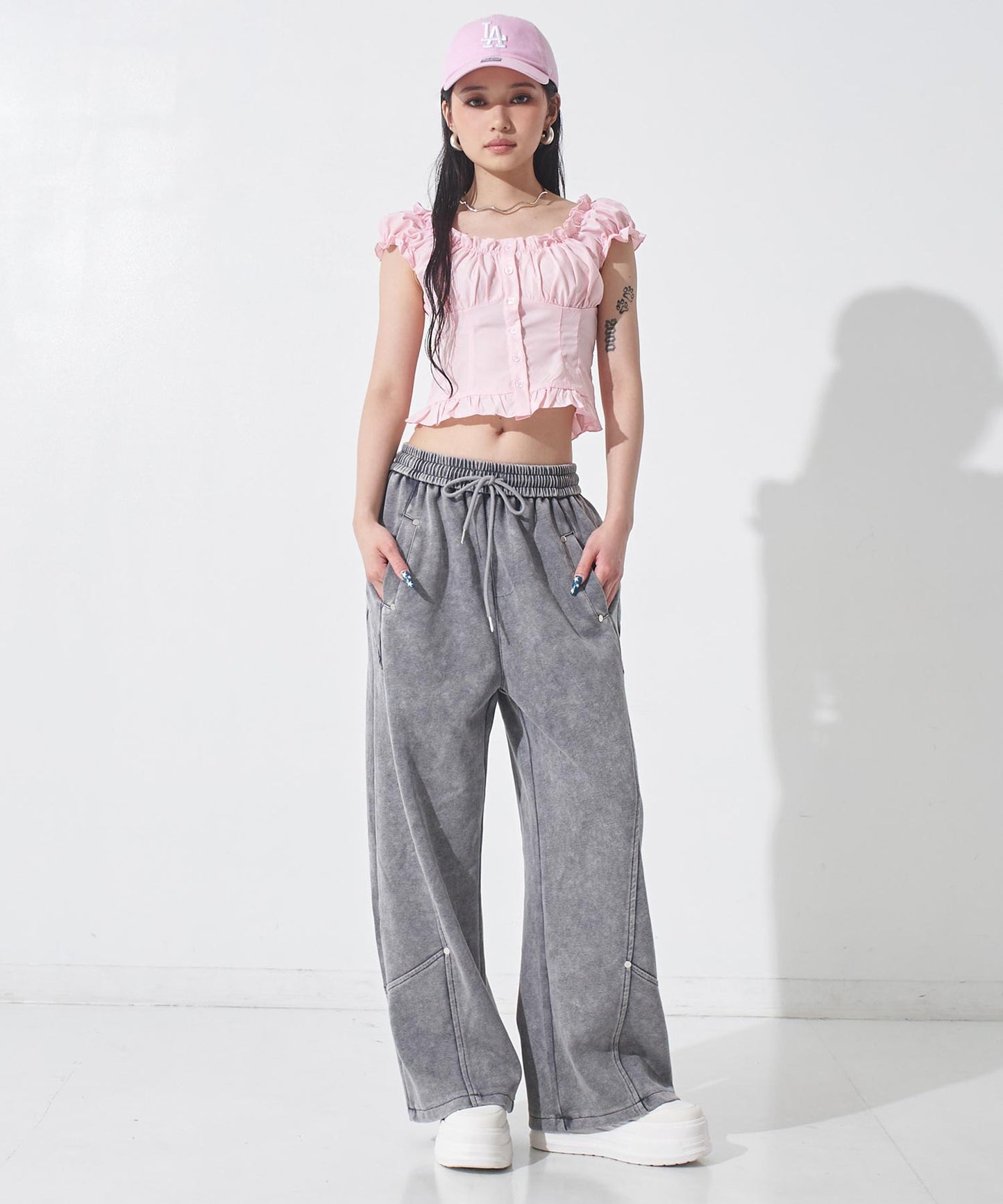 スタッズ付 スウェットパンツ 152-6035