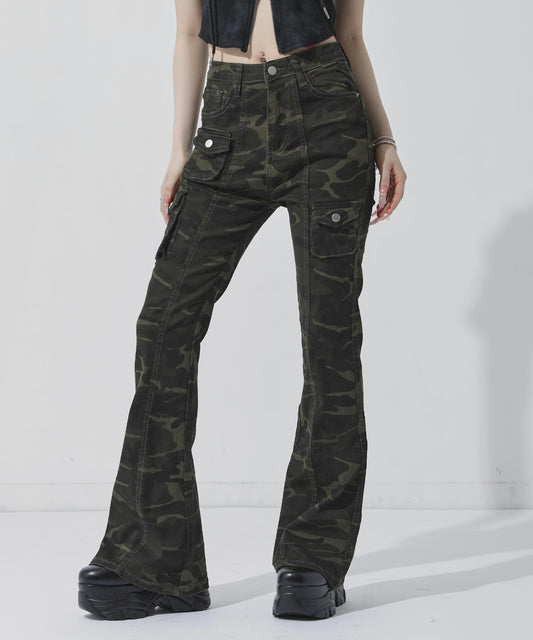 カモフラ フレアパンツ 152-6120