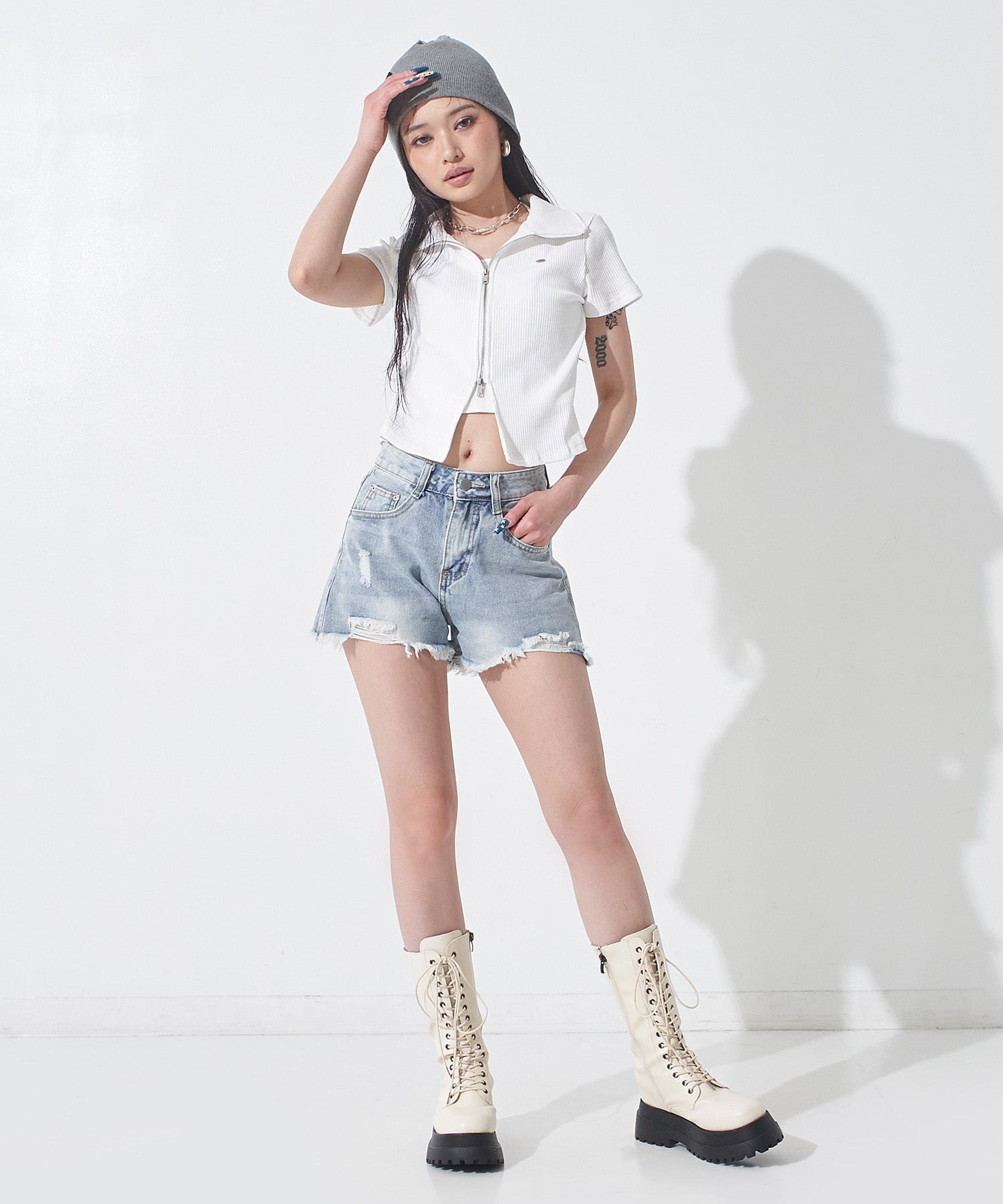 ダメージ デニムショートパンツ 152-6122 – ANAP オンラインショップ