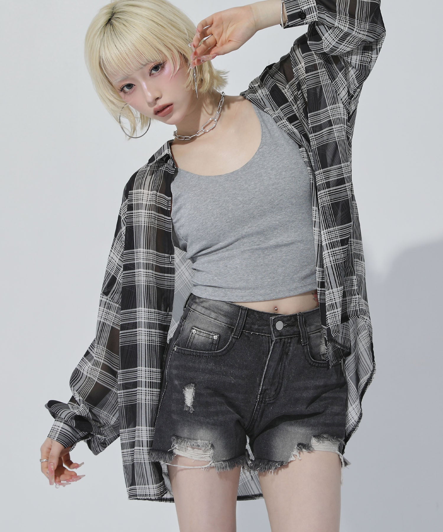 漢*様 早い者勝ち AAPE ダメージ加工ショートパンツ グレー ダメージ デニムショートパンツ 152-6122 – ANAP オンラインショップ