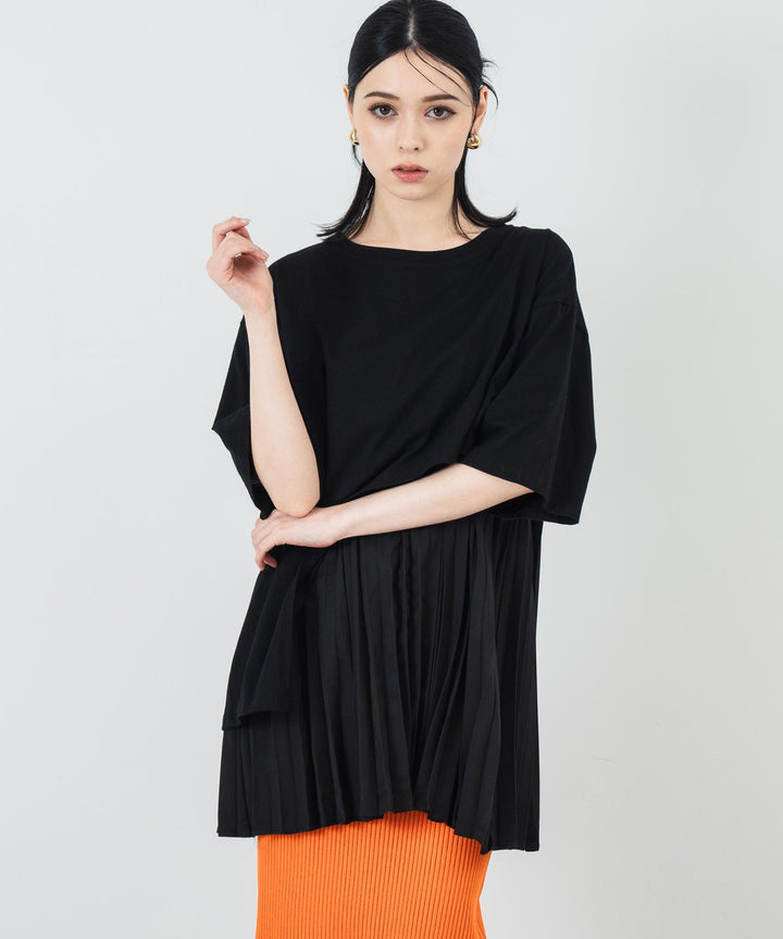 プリーツ ドッキング BIG Tシャツ 153-5696