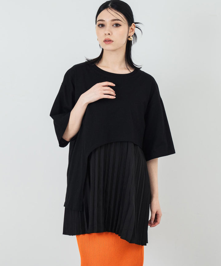 プリーツ ドッキング BIG Tシャツ 153-5696