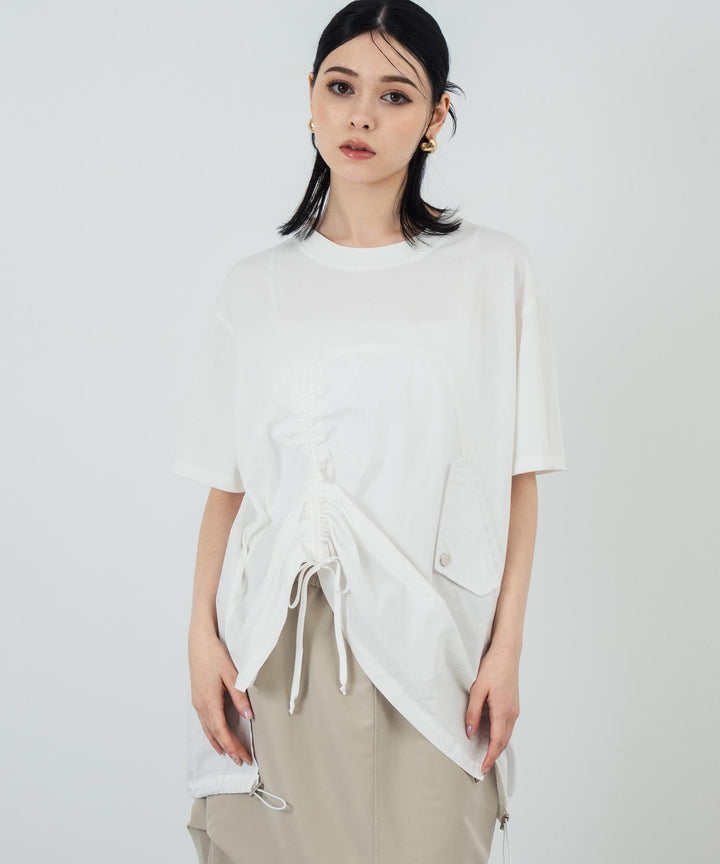 ドロスト ドッキング デザイン Tシャツ 153-5701
