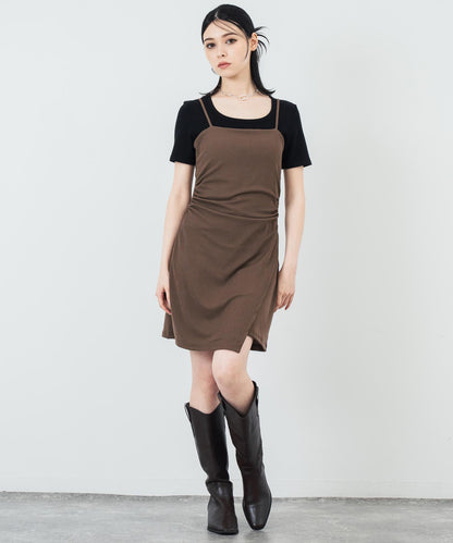 ウエスト ギャザー ラウンドネック Tシャツ 153-5705