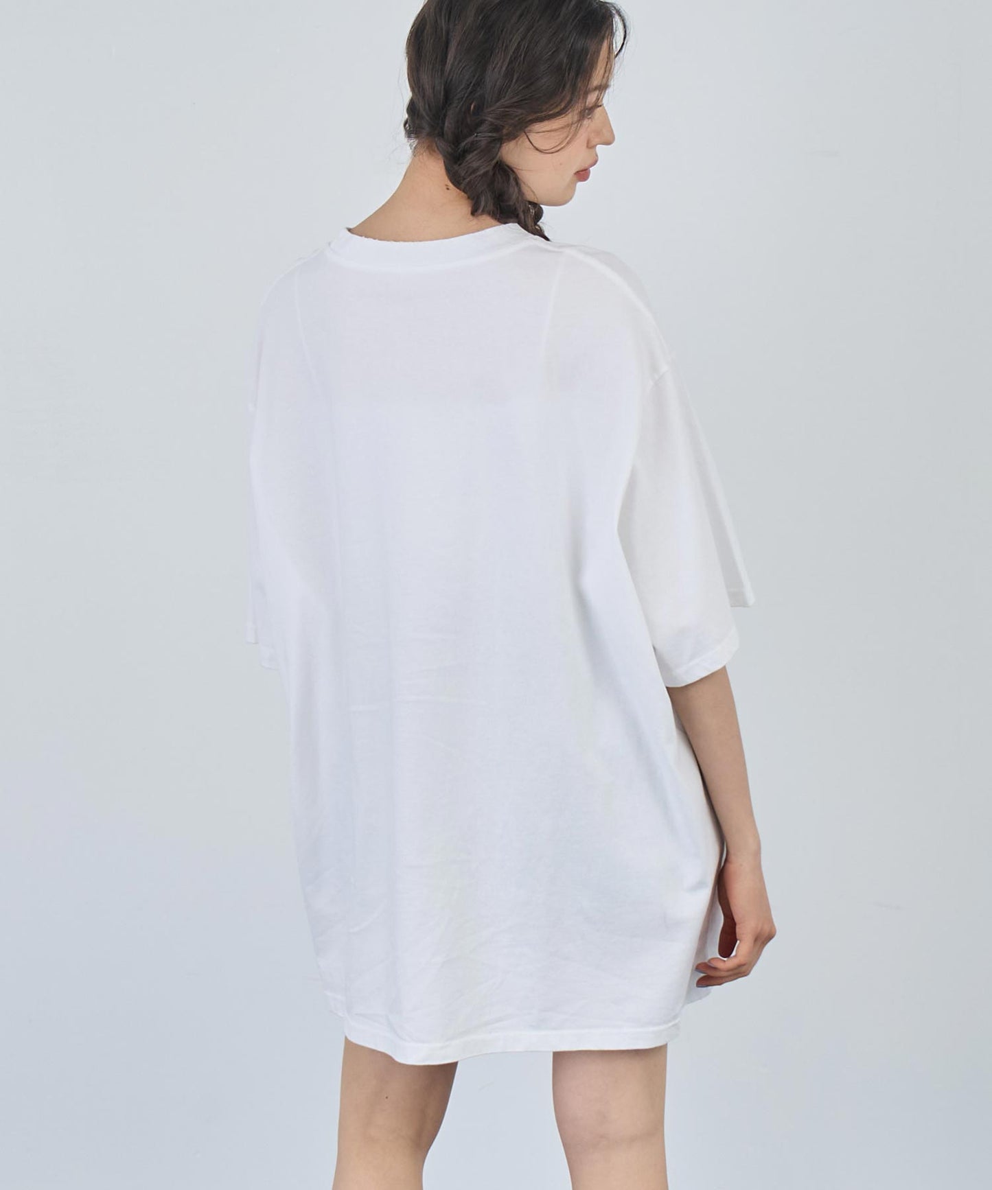 リメイク風 ステッチ ロゴ ビッグシルエット Tシャツ 153-5742