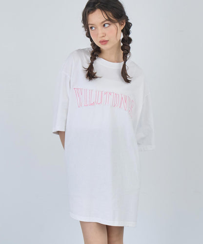 リメイク風 ステッチ ロゴ ビッグシルエット Tシャツ 153-5742