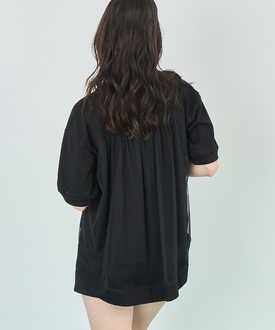 裾チュール シアー Tシャツ 153-5750