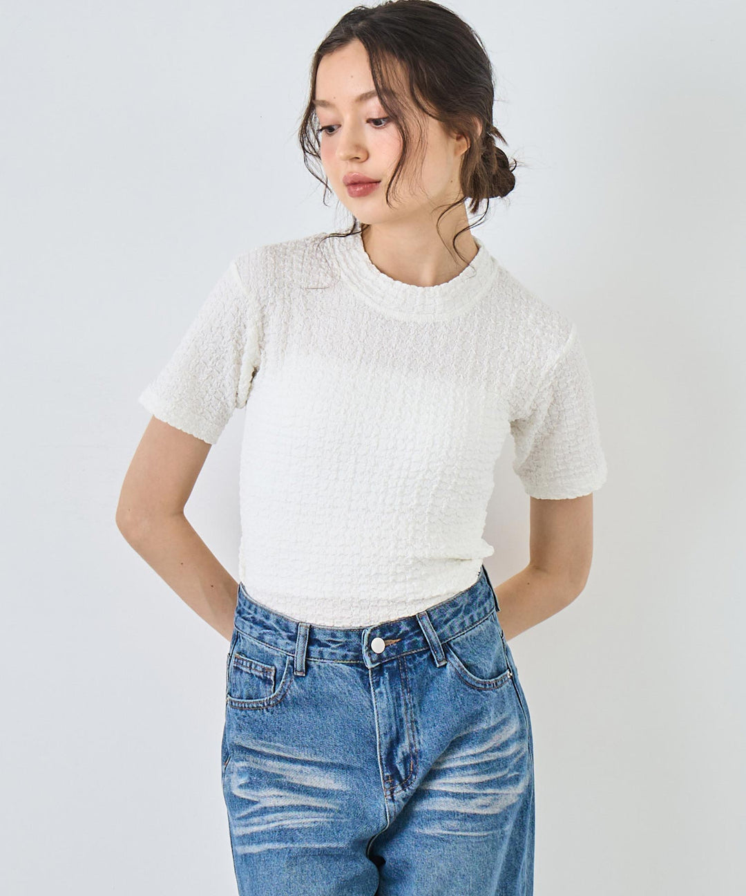 ポコポコ クロップド Tシャツ 153-5753