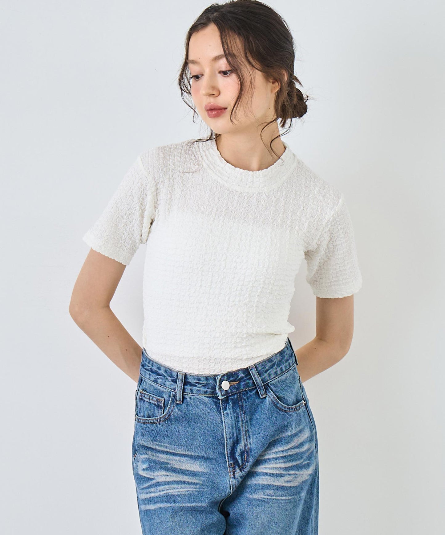 ポコポコ クロップド Tシャツ 153-5753