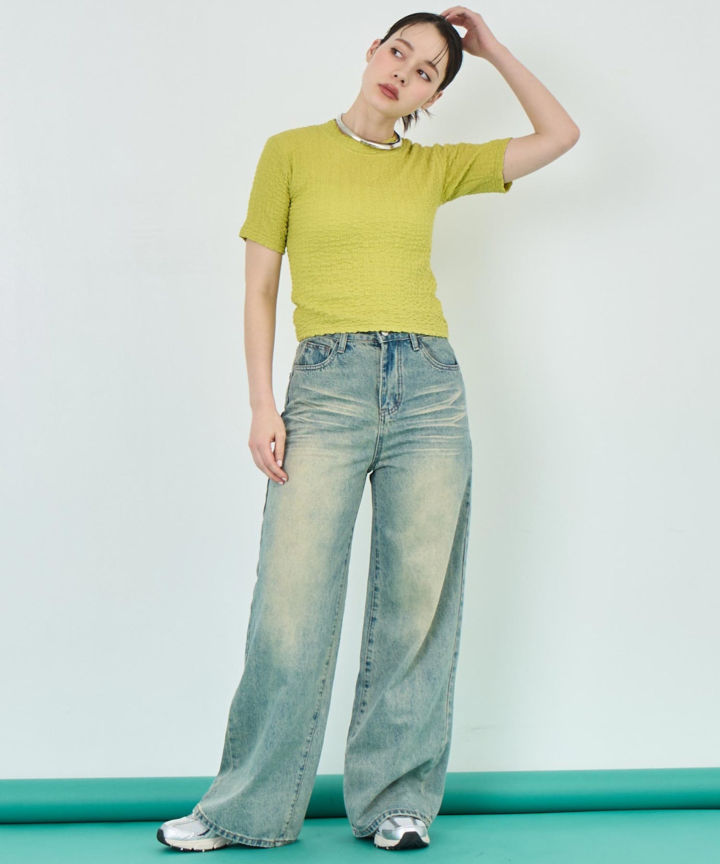 ポコポコ クロップド Tシャツ 153-5753