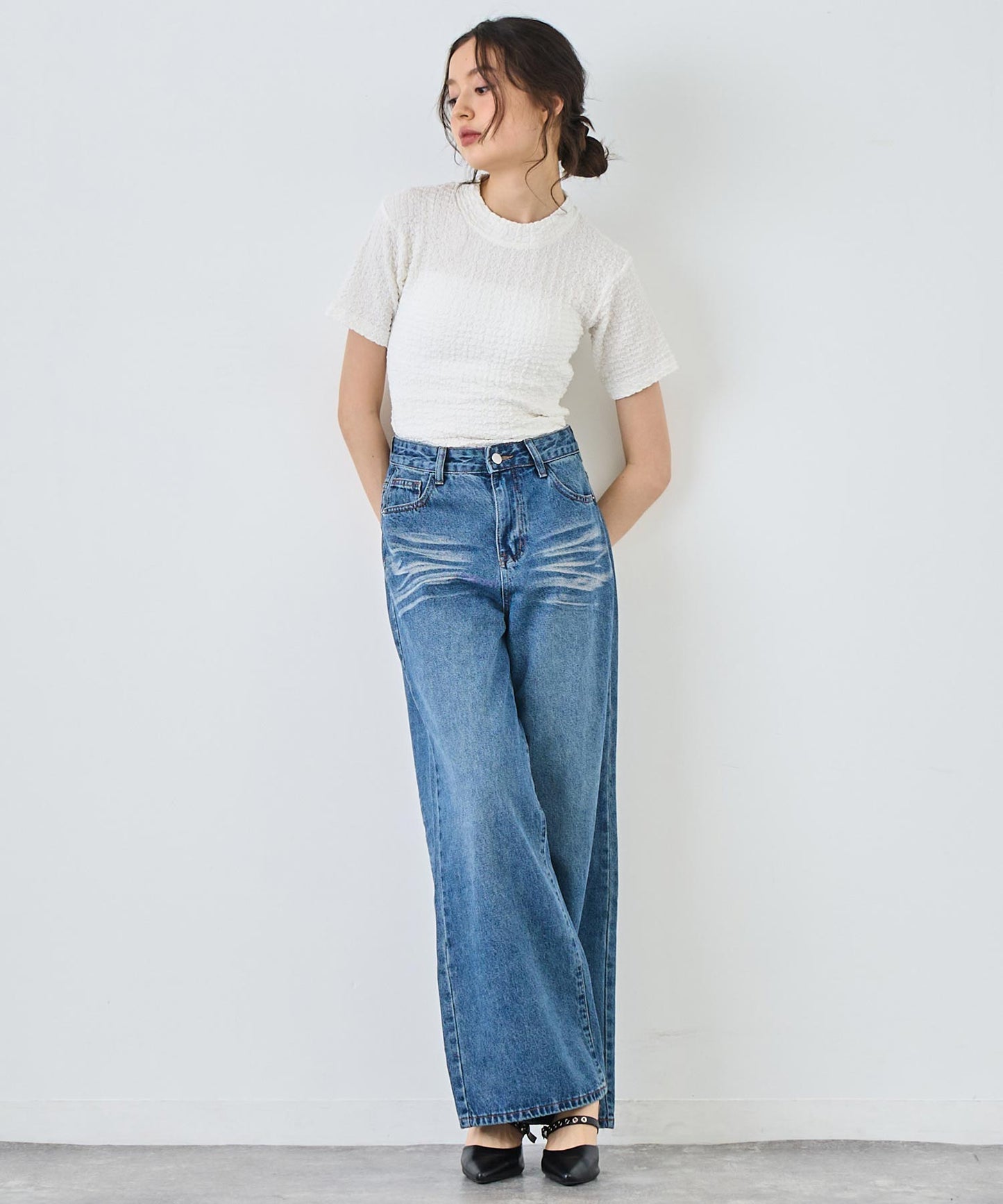 ポコポコ クロップド Tシャツ 153-5753
