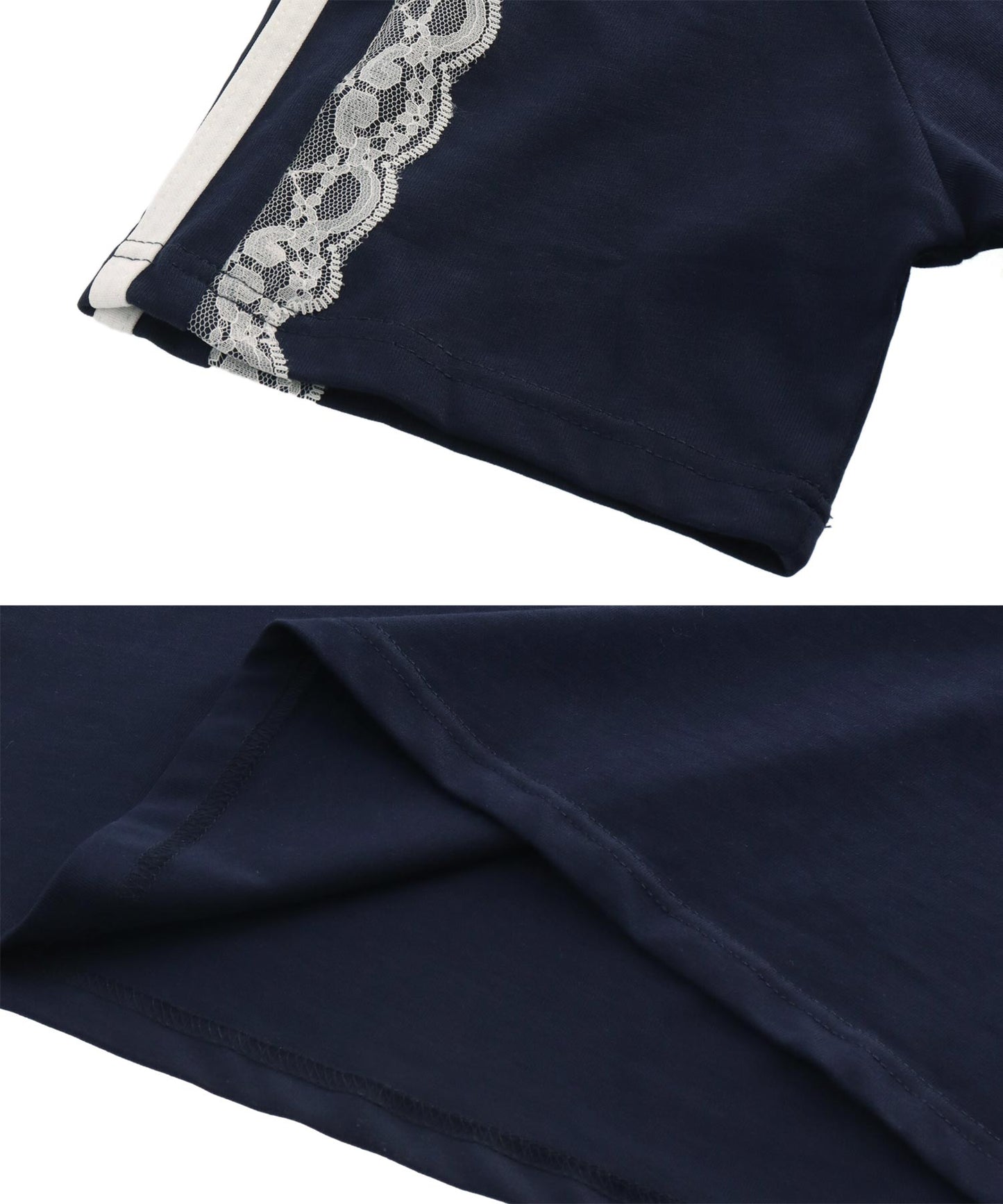 ショルダー レース 配色 ゲーミング Tシャツ 153-5755