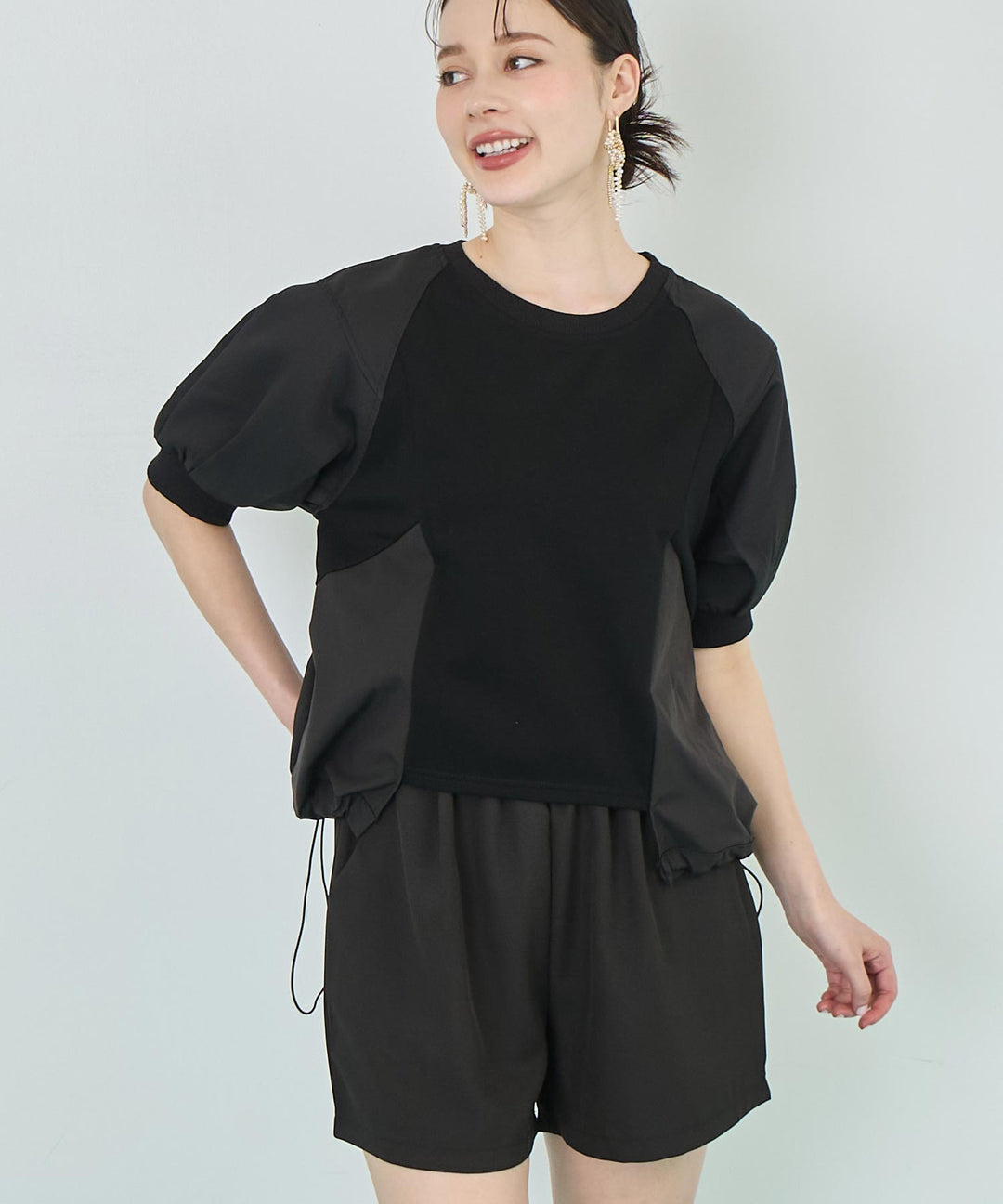 切り替え ドロスト Tシャツ トップス 153-5757