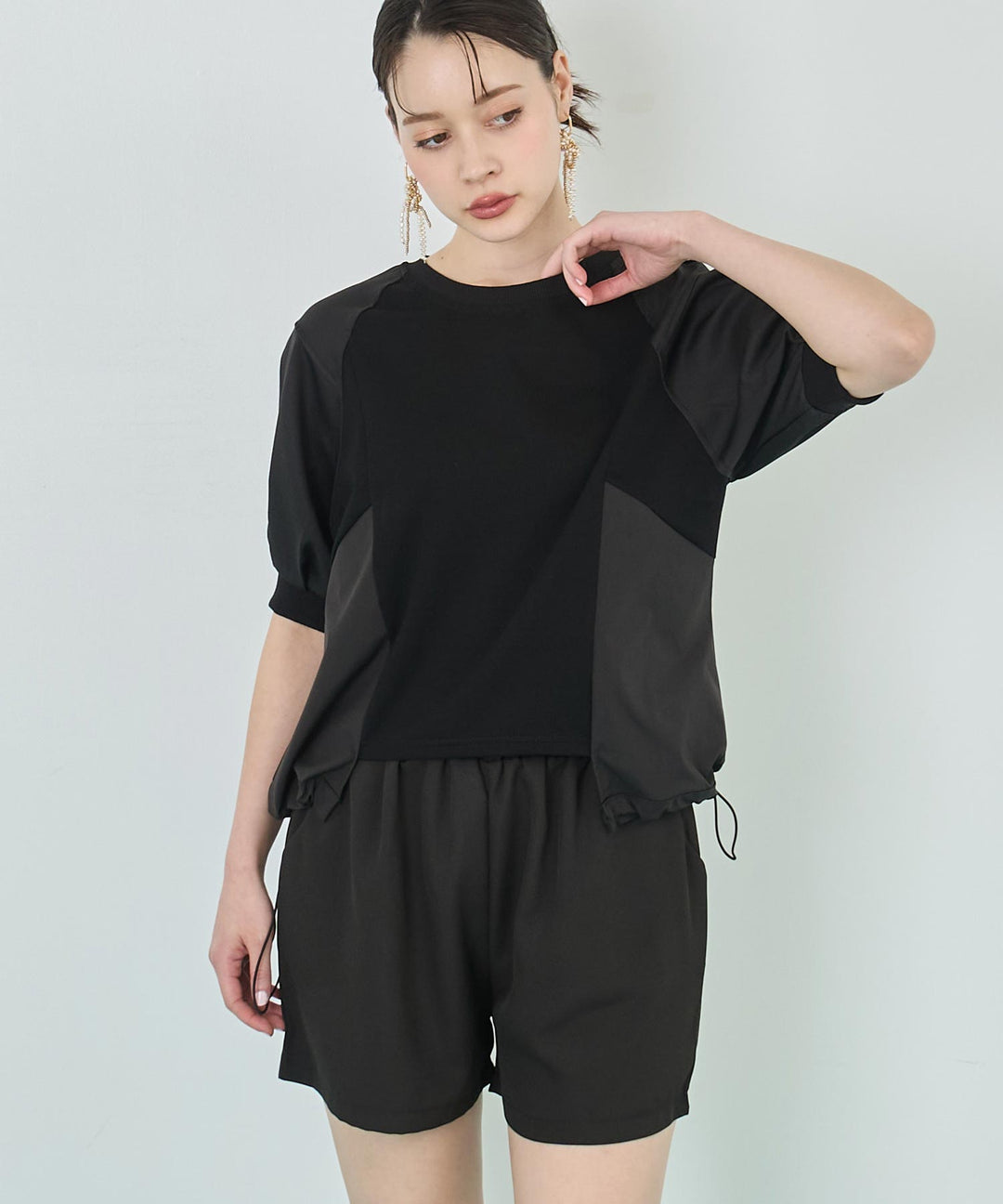 切り替え ドロスト Tシャツ トップス 153-5757