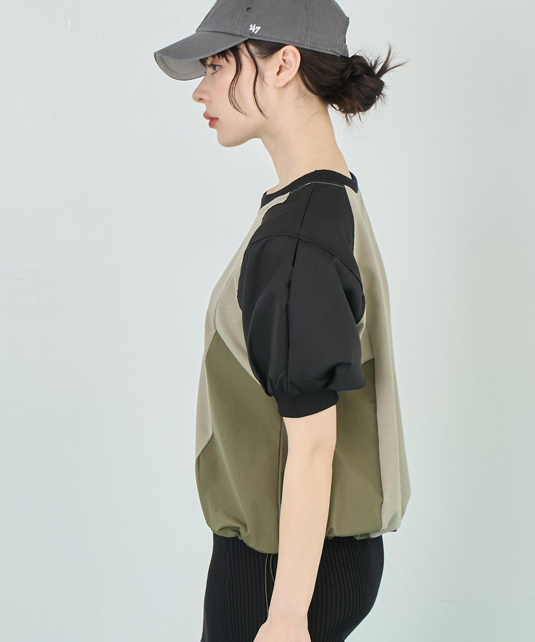 切り替え ドロスト Tシャツ トップス 153-5757