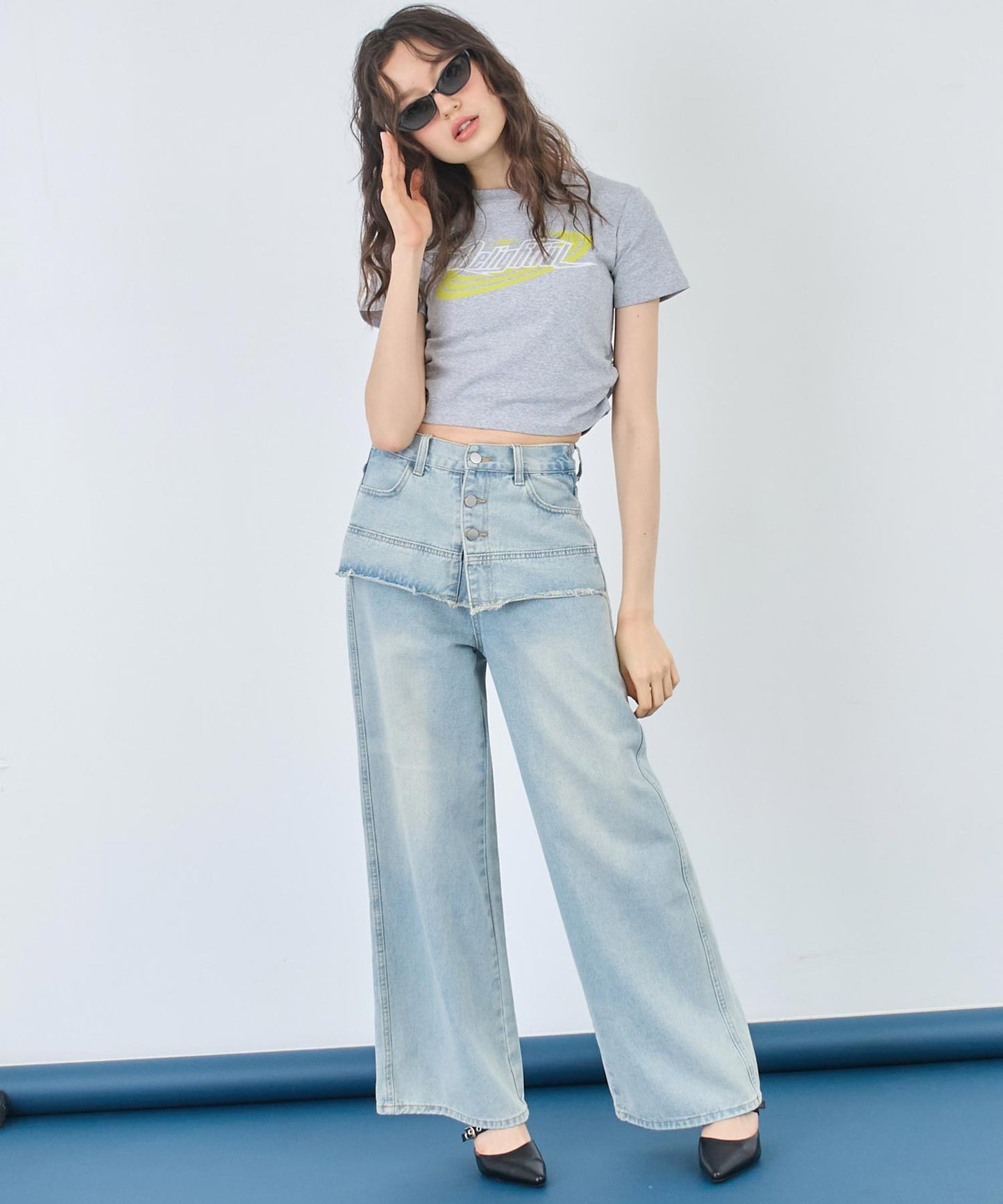 ウエスト シャーリング ロゴ Tシャツ 153-5777