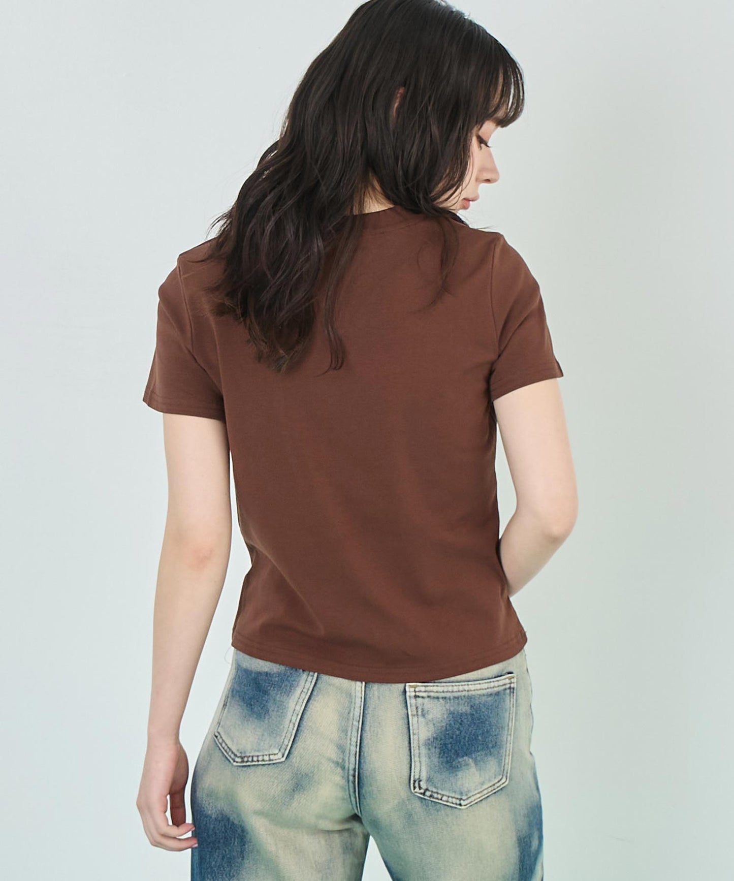フロッキー ハート ロゴ プリント Tシャツ 153-5778