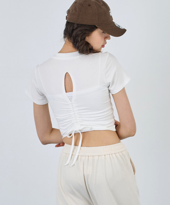 バック ギャザー Tシャツ トップス 153-5781