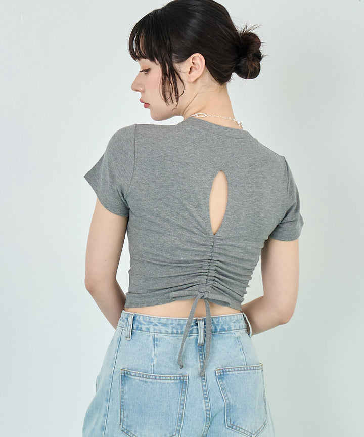 バック ギャザー Tシャツ トップス 153-5781
