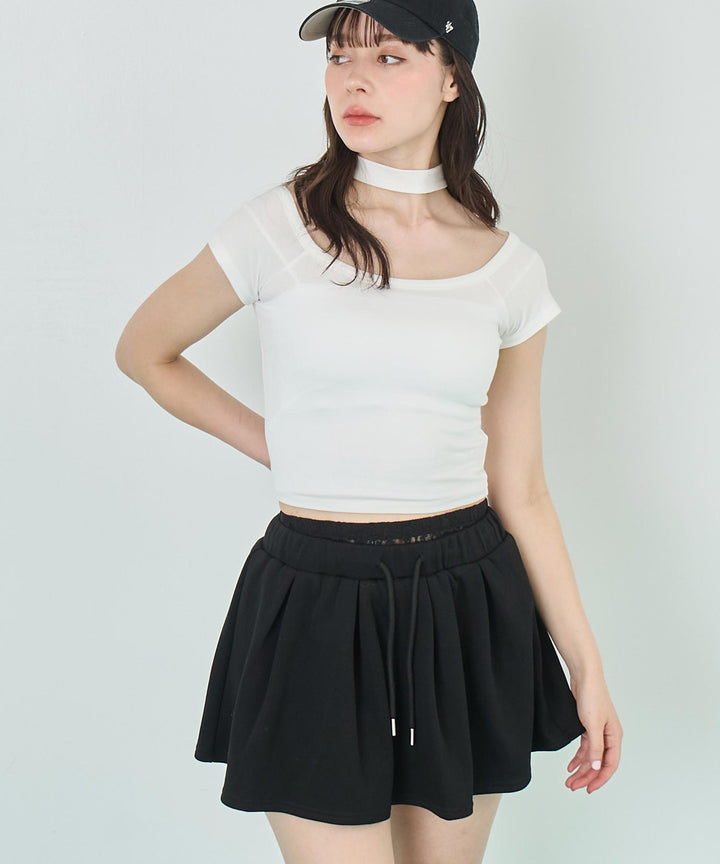 チョーカー風 デザイン Tシャツ 153-5782
