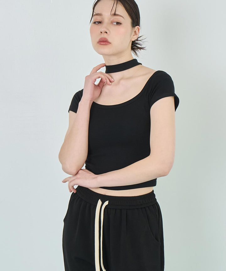 チョーカー風 デザイン Tシャツ 153-5782