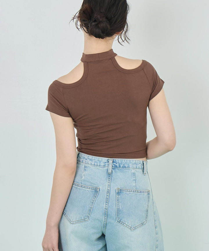 チョーカー風 デザイン Tシャツ 153-5782