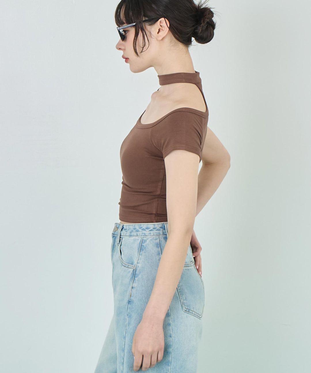 チョーカー風 デザイン Tシャツ 153-5782