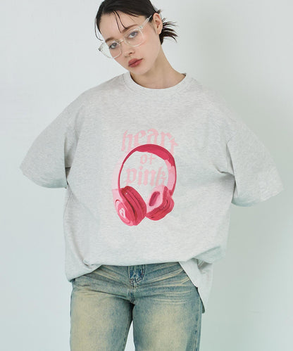 イヤホンプリント ビッグ Tシャツ 153-5787